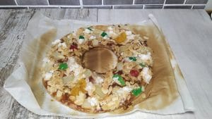 Roscon de reyes de hojaldre