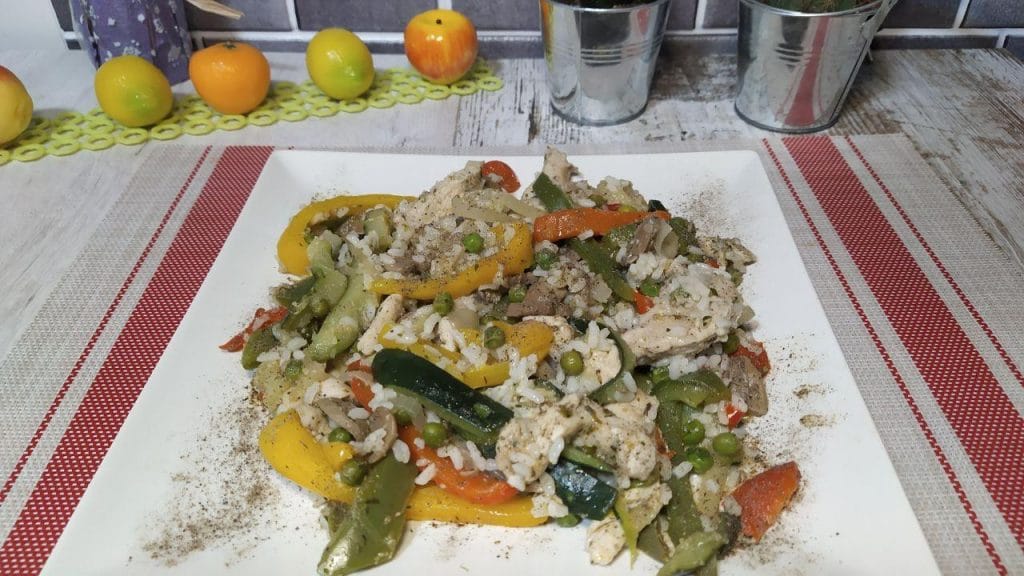 arroz con verduras en olla gm h y olla gm g