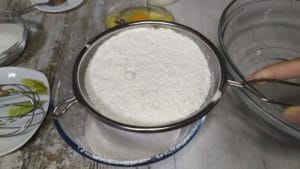 Pastel o tarta de harina de arroz