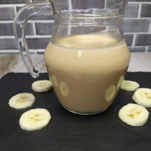 smoothie de platano y crema de cacahuete