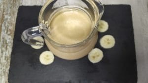 smoothie de platano y crema de cacahuete