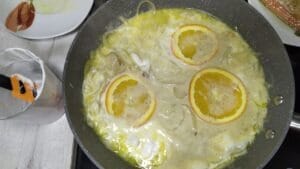 salmon con naranja y nata