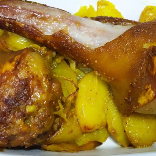 rabo de toro asado con curcuma