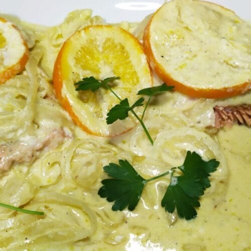 salmon a la naranja facil