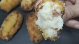Croquetas de jamón sin gluten en el microondas