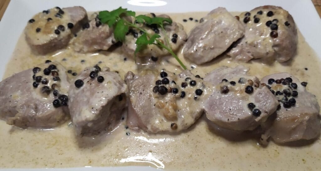 Solomillo a la pimienta muy tierno