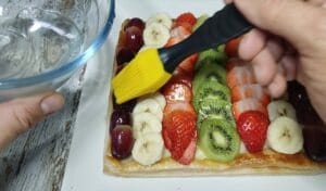 tarta de frutas con hojaldre y crema pastelera. Proscenic T21. Tarta con freidora de aire