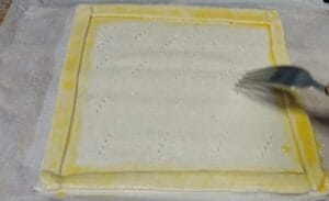 tarta de frutas con hojaldre y crema pastelera. Proscenic T21. Tarta con freidora de aire