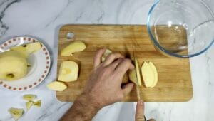 Tarta de hojaldre con manzanas en freidora de aire