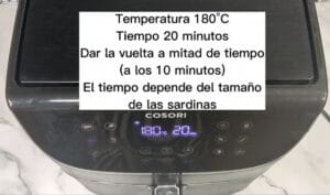 sardinas en freidora de aire (airfryer)