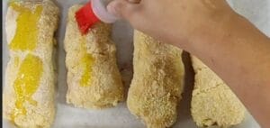 pechugas de pollo rellenas en freidora de aire. CORDON BLEU en airfryer