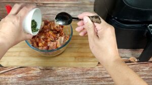 oreja de cerdo frita en freidora de aire (airfryer)