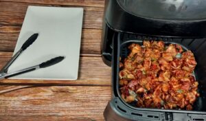 oreja de cerdo frita en freidora de aire (airfryer)