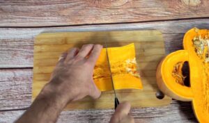 Cortar y pelar una calabaza rápida y fácilmente