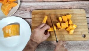 calabaza asada en freidora de aire