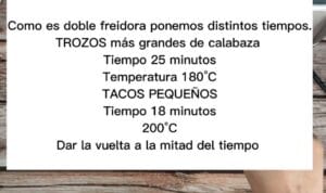 calabaza asada en freidora de aire