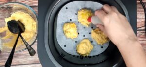 buñuelos de calabaza en freidora de aire