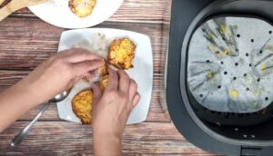 buñuelos de calabaza en freidora de aire