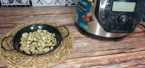 Gambas congeladas al ajillo en freidora de aire