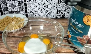 Bizcocho fácil de turrón en freidora de aire o en el horno