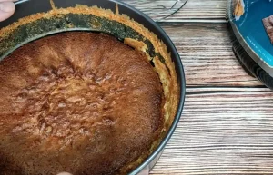 Bizcocho fácil de turrón en freidora de aire o en el horno