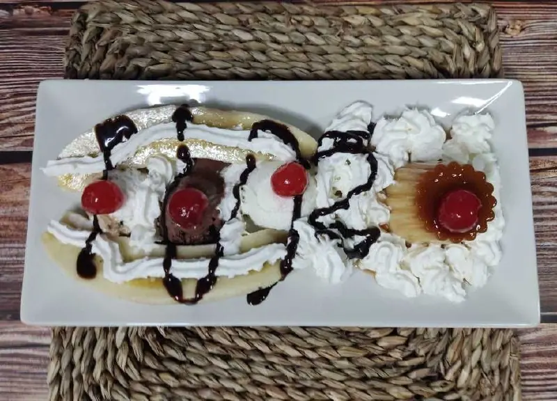 receta de banana split 